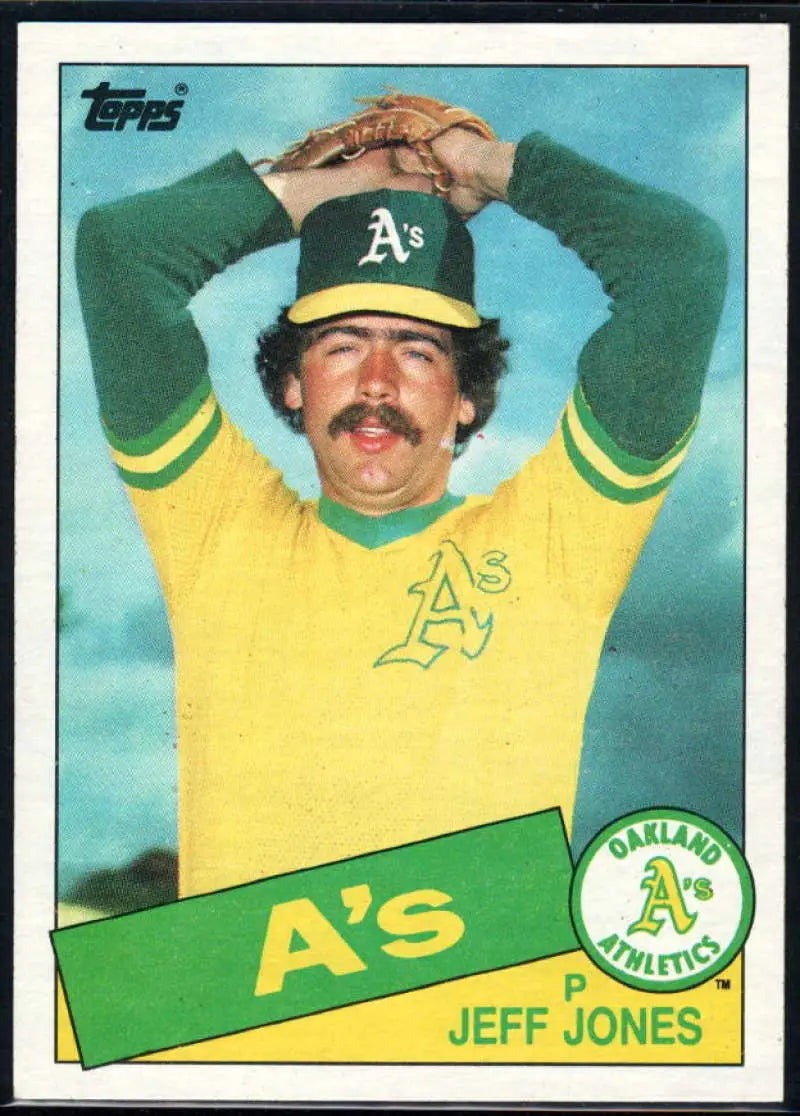 1985 Topps #319 Jeff Jones EX Excellent Oakland Athletics Baseball Card - Baseball Card Single