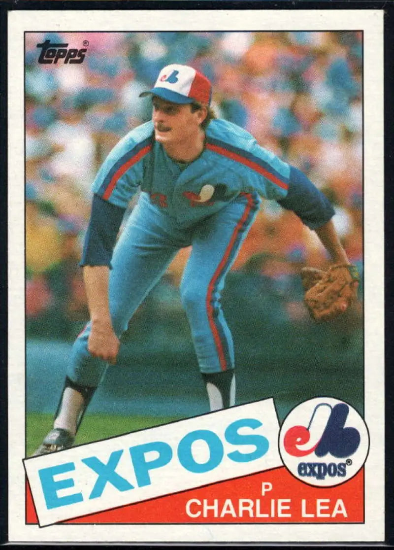 1985 Topps #345 Charlie Lea EX Excellent Montreal Expos Baseball Card - Baseball Card Single
