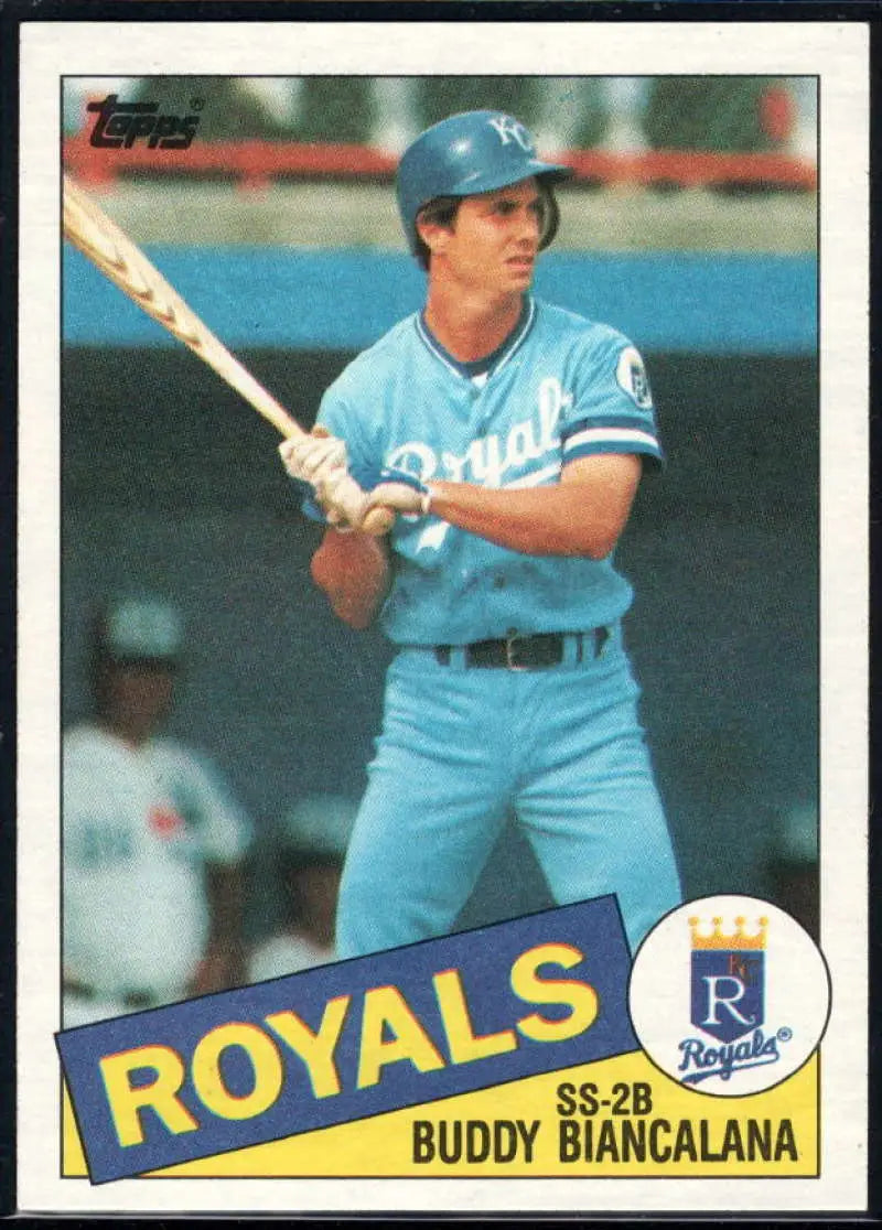 1985 Topps #387 Buddy Biancalana EX Excellent RC Rookie Kansas City Royals Baseball Card - Baseball Card Single