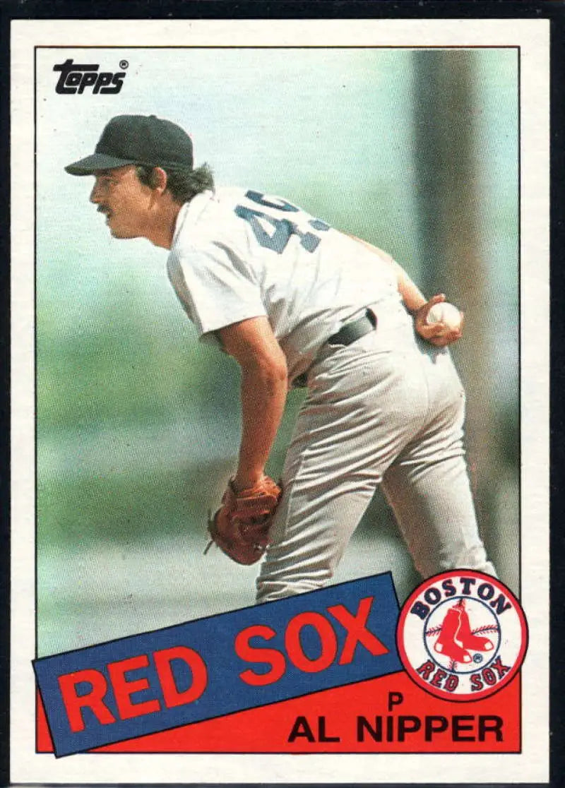 1985 Topps #424 Al Nipper EX Excellent RC Rookie Boston Red Sox Baseball Card - Baseball Card Single
