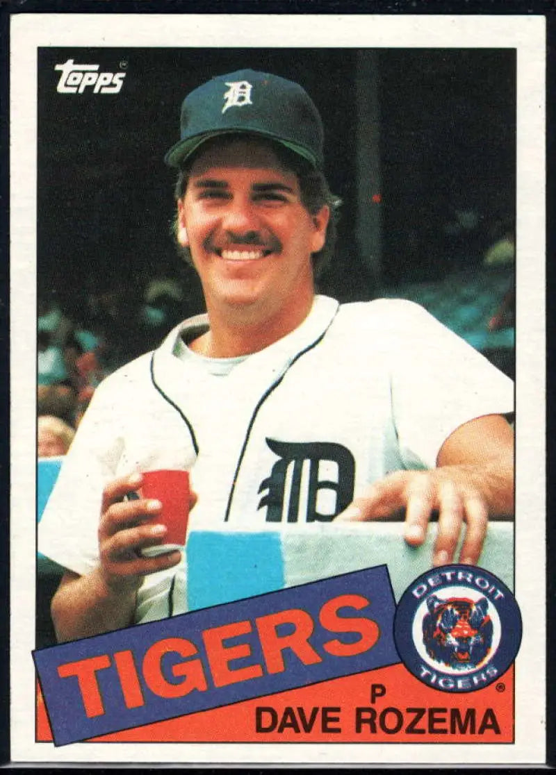 1985 Topps #47 Dave Rozema EX Excellent Detroit Tigers Baseball Card - Baseball Card Single