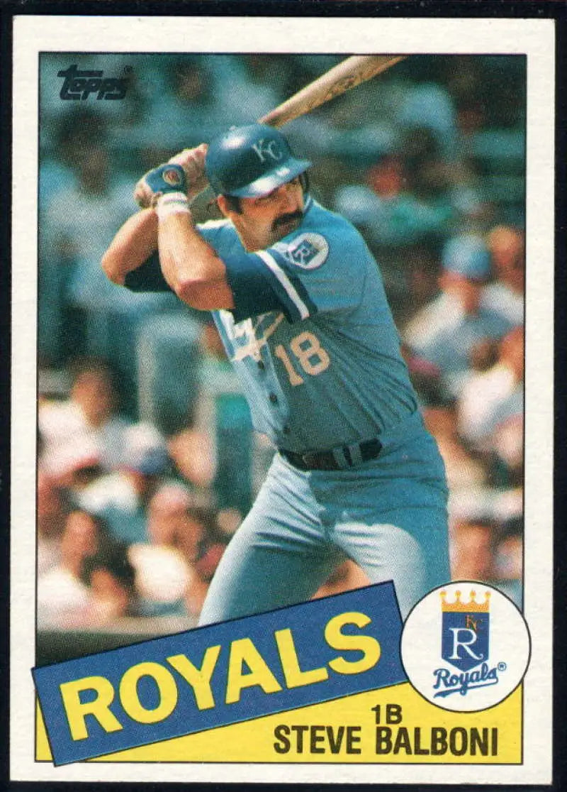 1985 Topps #486 Steve Balboni EX Excellent Kansas City Royals Baseball Card - Baseball Card Single