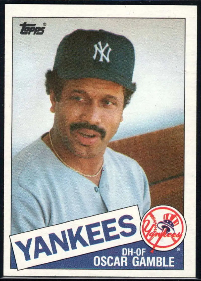 1985 Topps #724 Oscar Gamble EX Excellent New York Yankees Baseball Card - Baseball Card Single