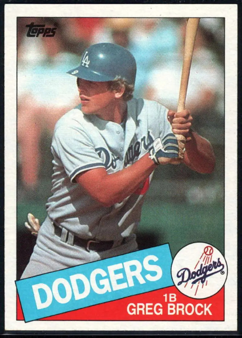 1985 Topps #753 Greg Brock EX Excellent Los Angeles Dodgers Baseball Card - Baseball Card Single