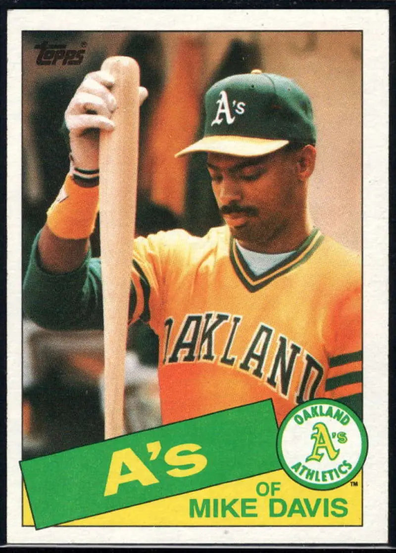 1985 Topps #778 Mike Davis EX Excellent Oakland Athletics Baseball Card - Baseball Card Single