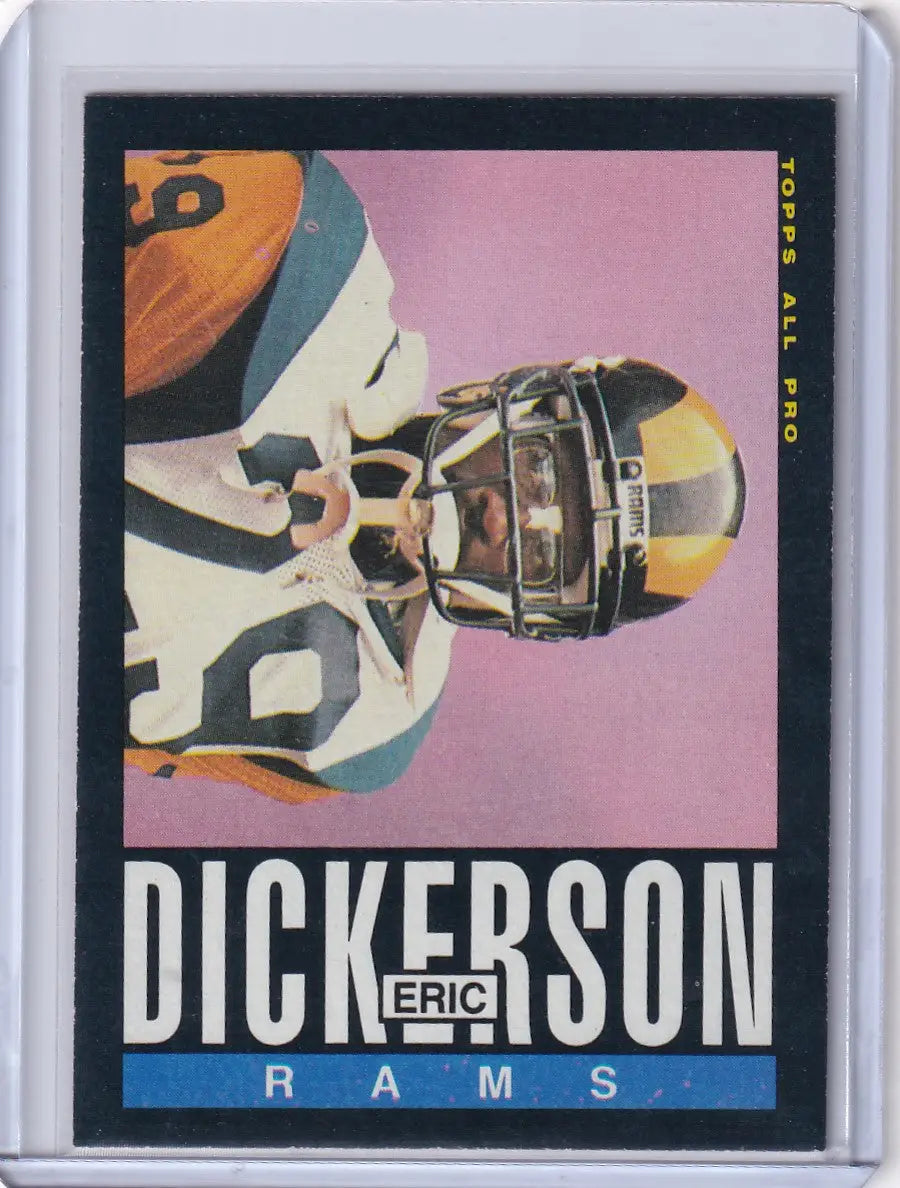 1985 Topps Football #79 Eric Dickerson card featuring Los Angeles Rams star player