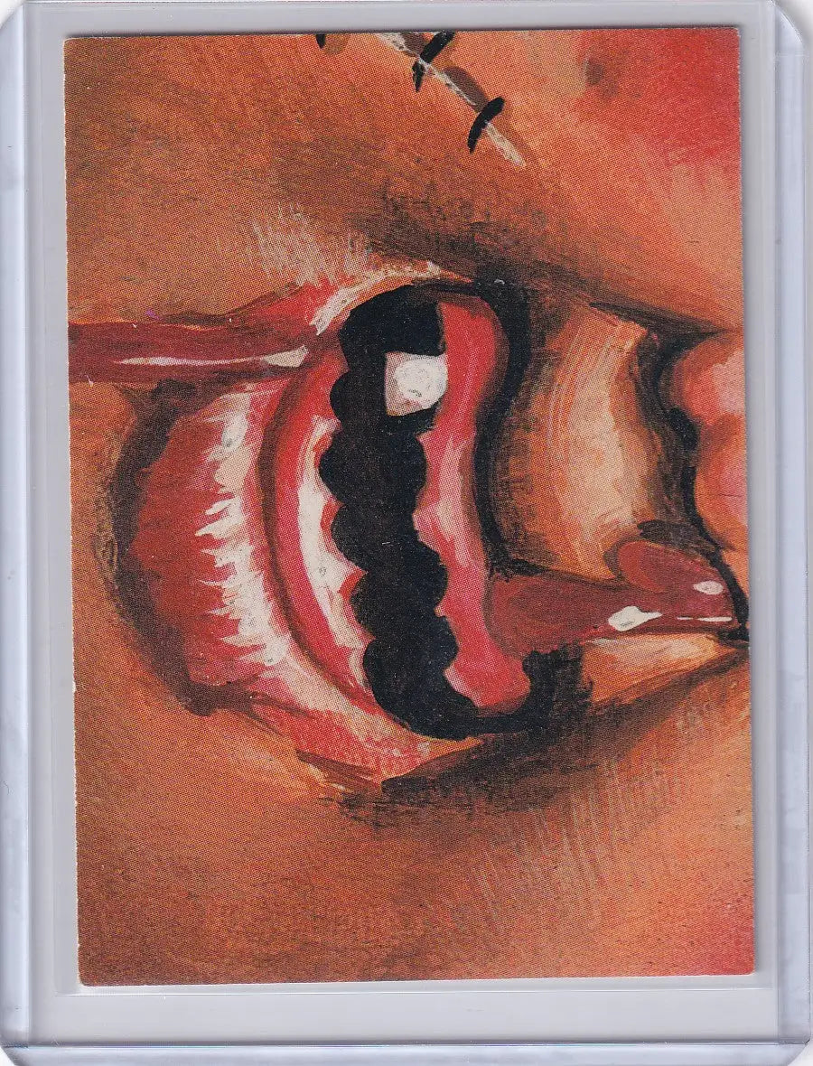 Abstract eye painting from Garbage Pail Kids Series 3 101b Baskin Robin card