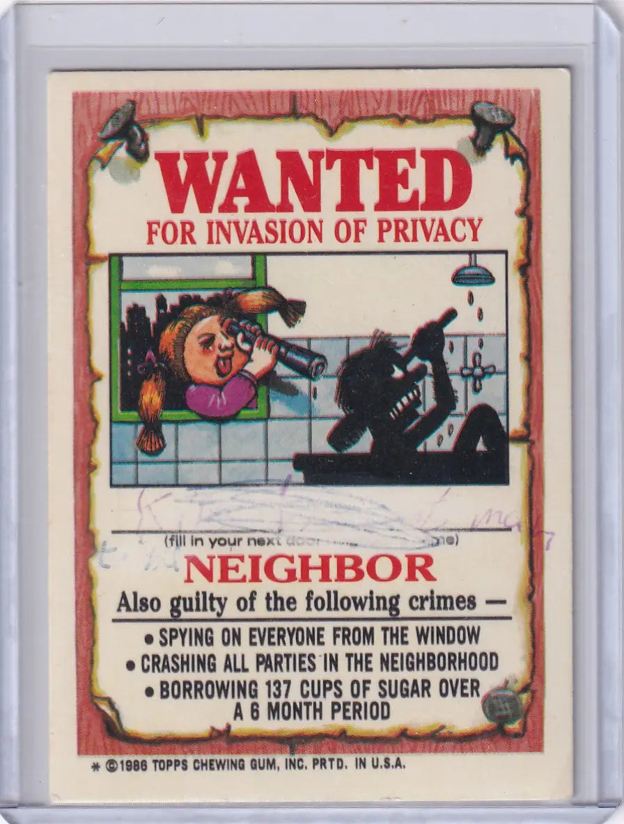 Garbage Pail Kids trading card 105a Juicy Jessica from Pail Kids Series 3