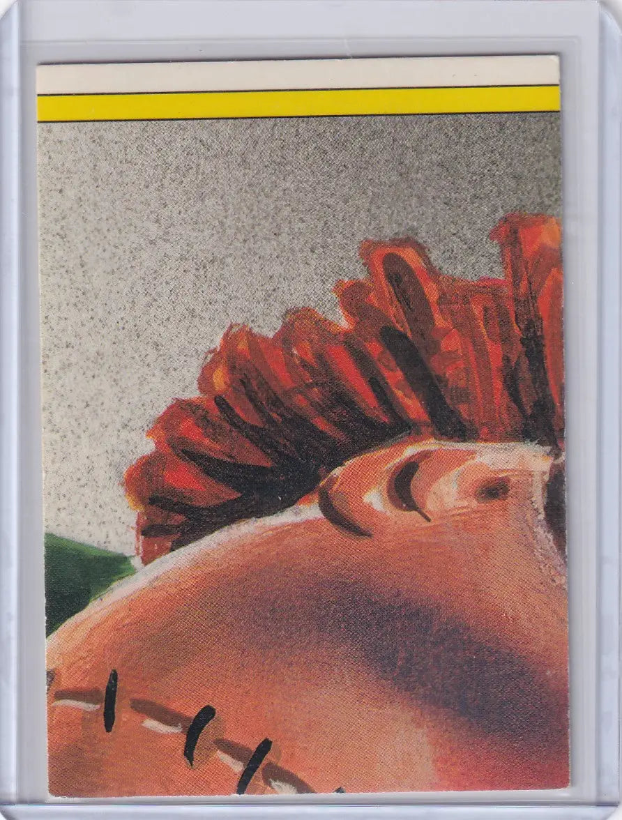 Baseball card fragment from Garbage Pail Kids Series 3 95b Beth Death collectible