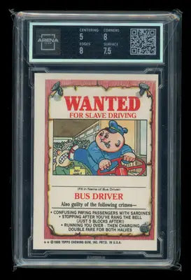 1986 Topps Garbage Pail Kids Series 4 Crushed Shelly #145b Arena Club 5.5