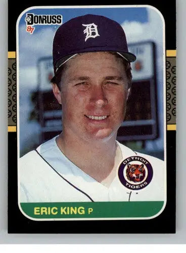 1987 Donruss Eric King rookie Tigers baseball card with original gloss NM-MT RC