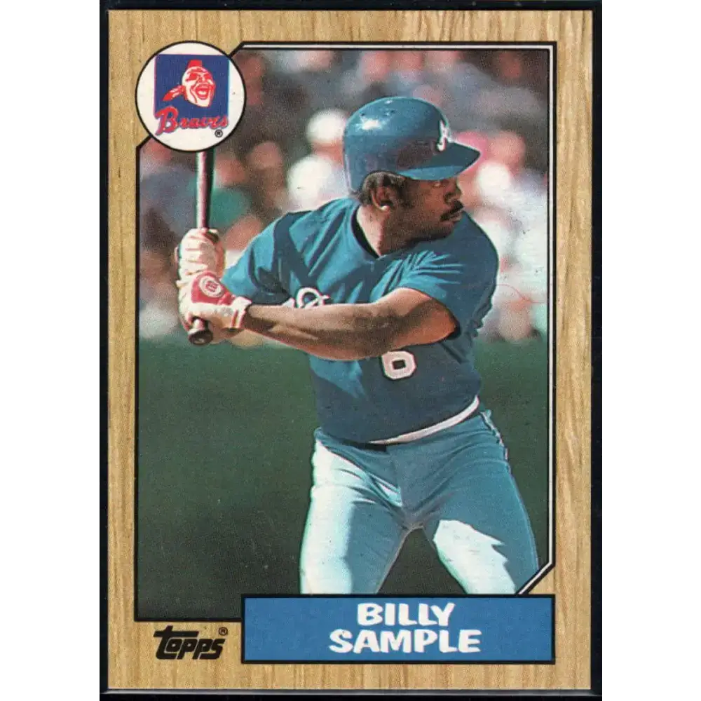 1987 Topps #104 Billy Sample EX Excellent Atlanta Braves Baseball Card - Baseball Card Single