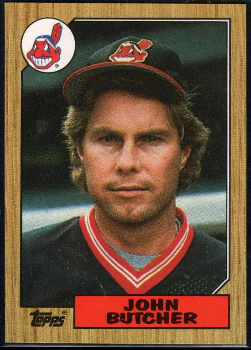 1987 Topps #107 John Butcher EX Excellent Cleveland Indians Baseball Card - Baseball Card Single