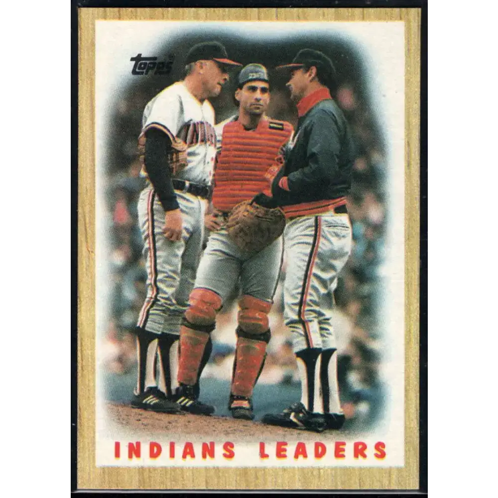 1987 Topps #11 Phil Niekro/Chris Bando EX Excellent Cleveland Indians Baseball Card - Baseball Card Single