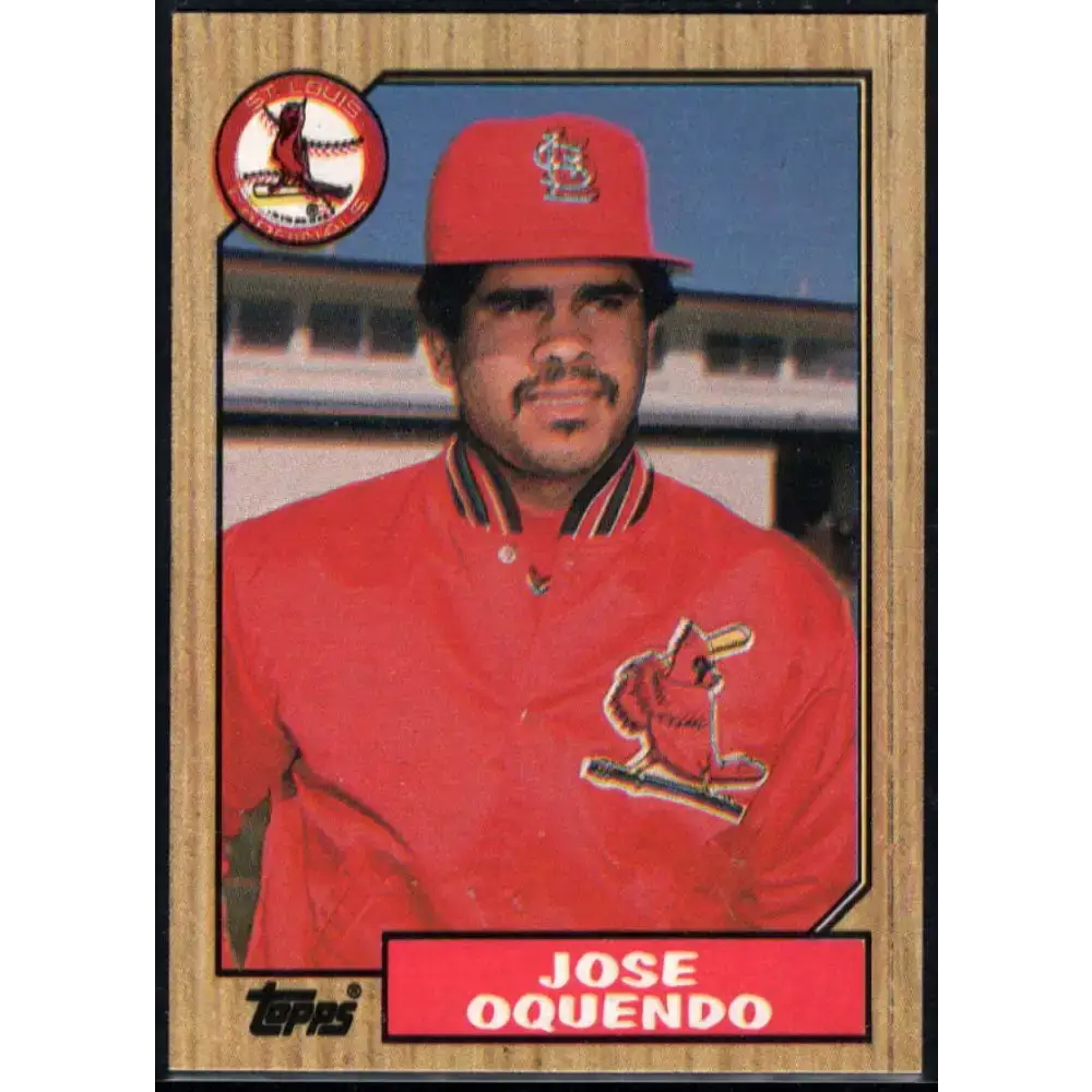 1987 Topps #133 Jose Oquendo EX Excellent St. Louis Cardinals Baseball Card - Baseball Card Single