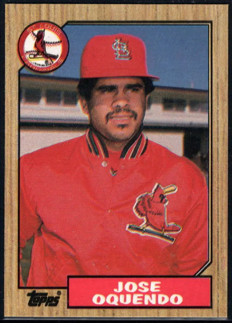 1987 Topps #133 Jose Oquendo EX Excellent St. Louis Cardinals Baseball Card - Baseball Card Single