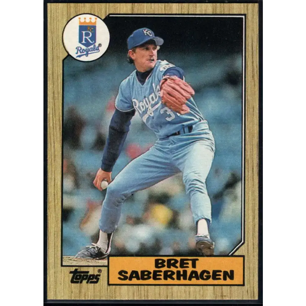 1987 Topps #140 Bret Saberhagen EX Excellent Kansas City Royals Baseball Card - Baseball Card Single