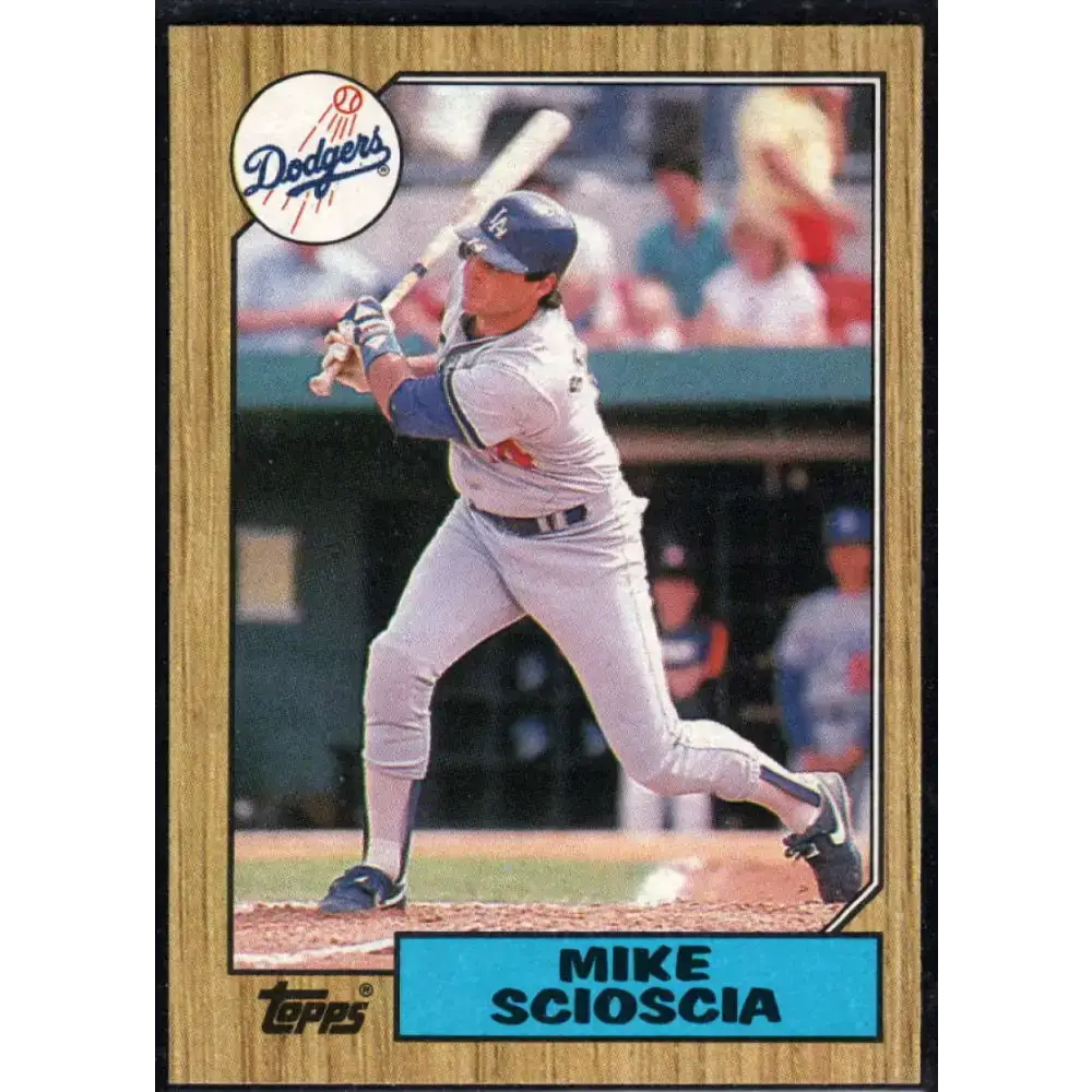 1987 Topps #144 Mike Scioscia EX Excellent Los Angeles Dodgers Baseball Card - Baseball Card Single