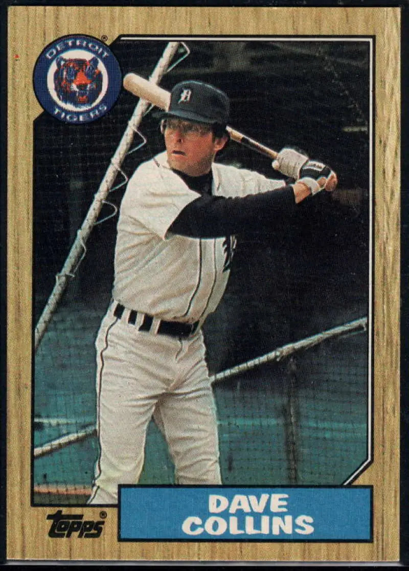 1987 Topps #148 Dave Collins EX Excellent Detroit Tigers Baseball Card - Baseball Card Single