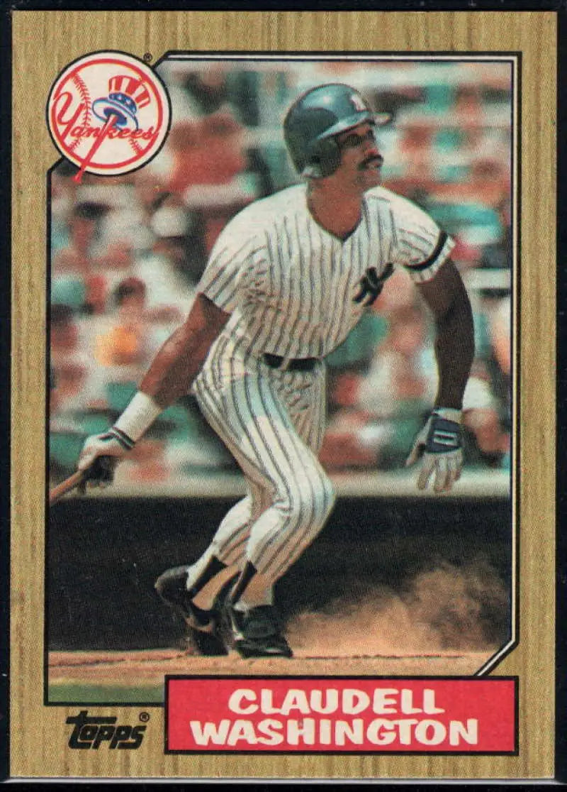 1987 Topps #15 Claudell Washington EX Excellent New York Yankees Baseball Card - Baseball Card Single