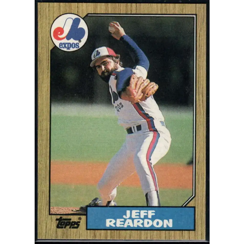 1987 Topps #165 Jeff Reardon EX Excellent Montreal Expos Baseball Card - Baseball Card Single