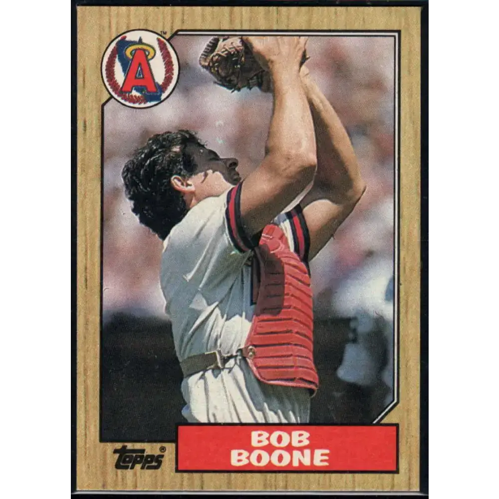 1987 Topps #166 Bob Boone EX Excellent California Angels Baseball Card - Baseball Card Single