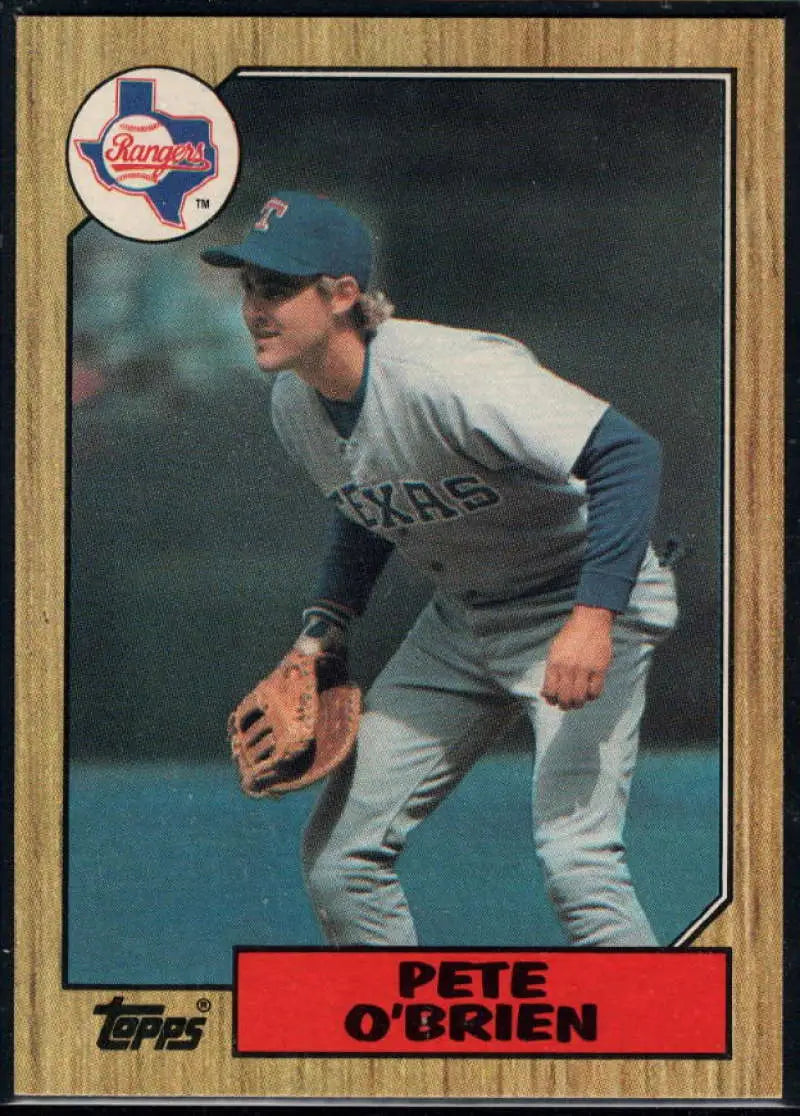 1987 Topps #17 Pete O’Brien EX Excellent Texas Rangers Baseball Card - Baseball Card Single