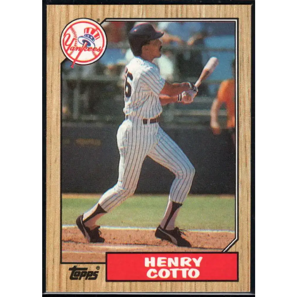 1987 Topps #174 Henry Cotto EX Excellent New York Yankees Baseball Card - Baseball Card Single