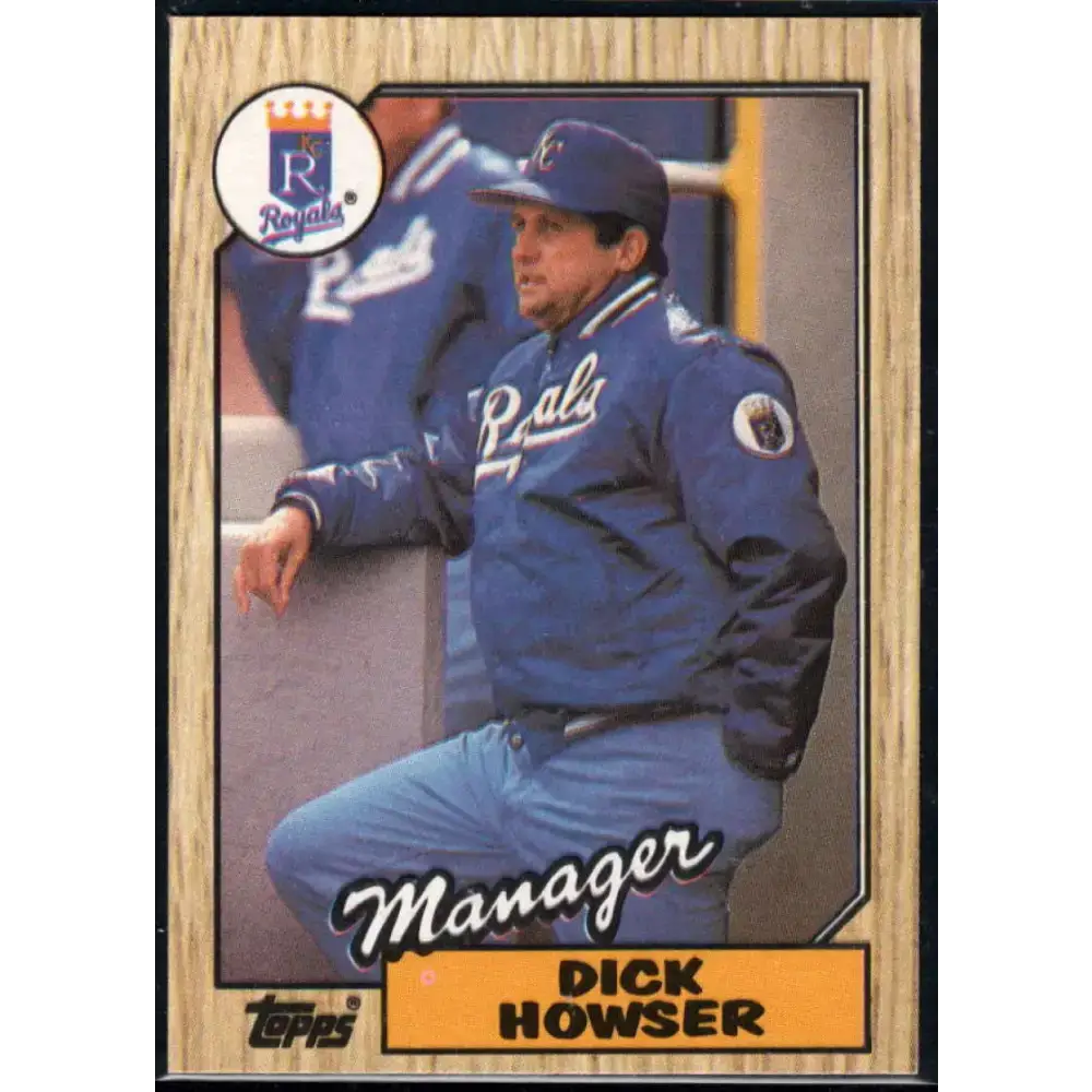 1987 Topps #18 Dick Howser EX Excellent Kansas City Royals Baseball Card - Baseball Card Single