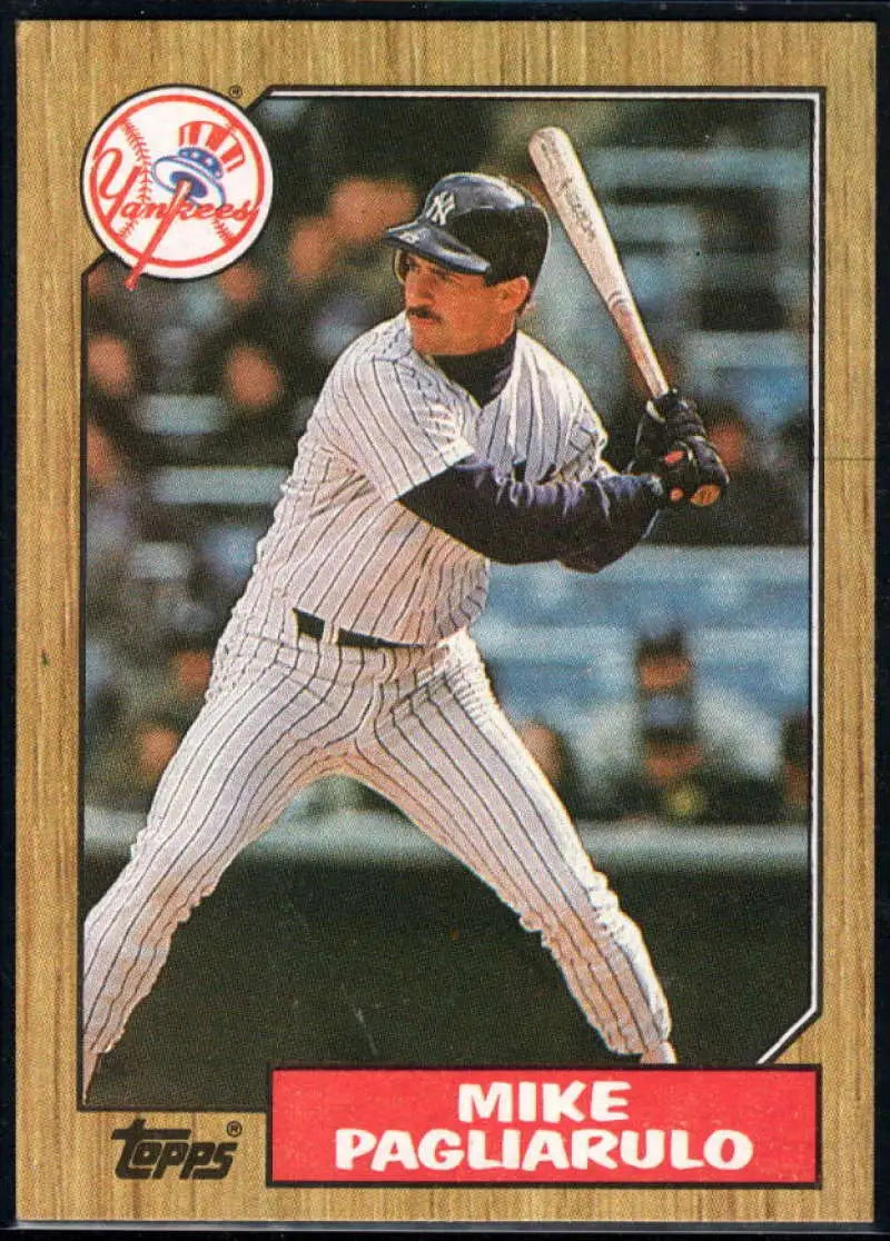 1987 Topps #195 Mike Pagliarulo EX Excellent New York Yankees Baseball Card - Baseball Card Single