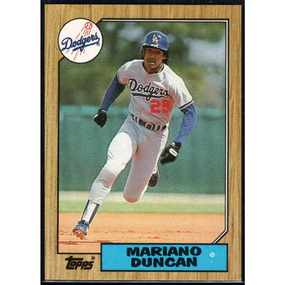 1987 Topps #199 Mariano Duncan EX Excellent Los Angeles Dodgers Baseball Card - Baseball Card Single