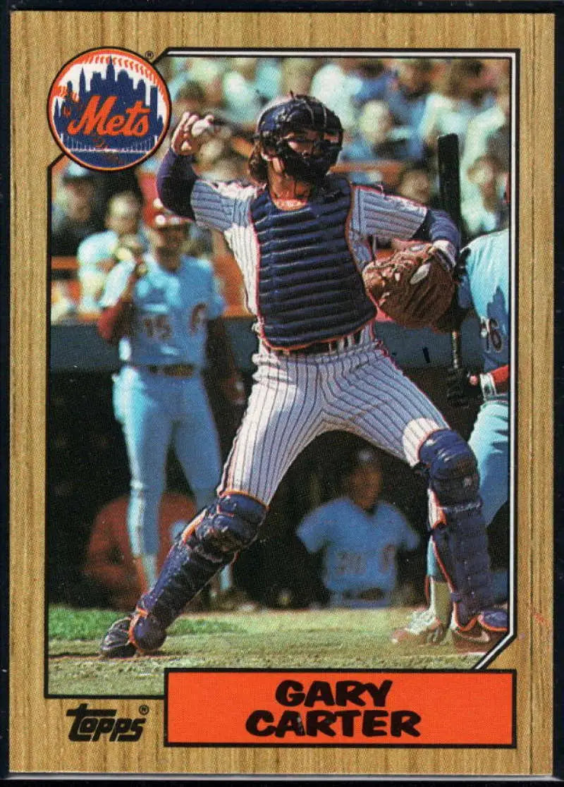 1987 Topps #20 Gary Carter EX Excellent New York Mets Baseball Card - Baseball Card Single