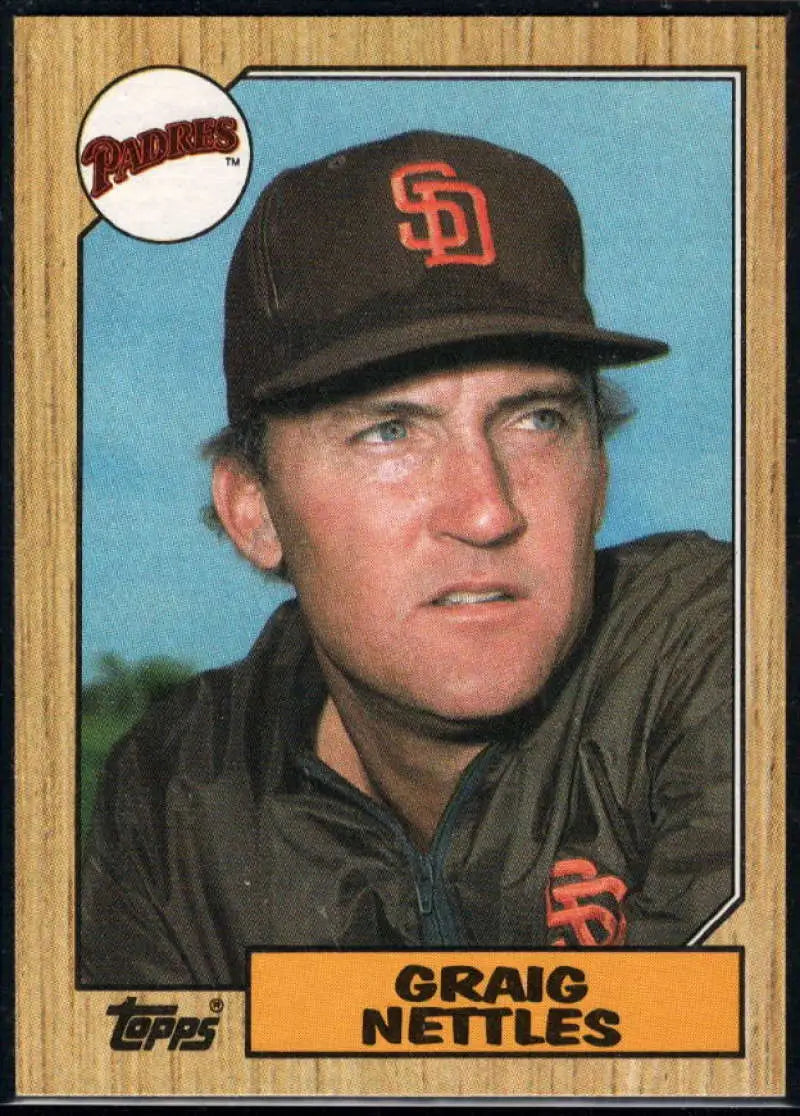 1987 Topps #205 Graig Nettles EX Excellent San Diego Padres Baseball Card - Baseball Card Single