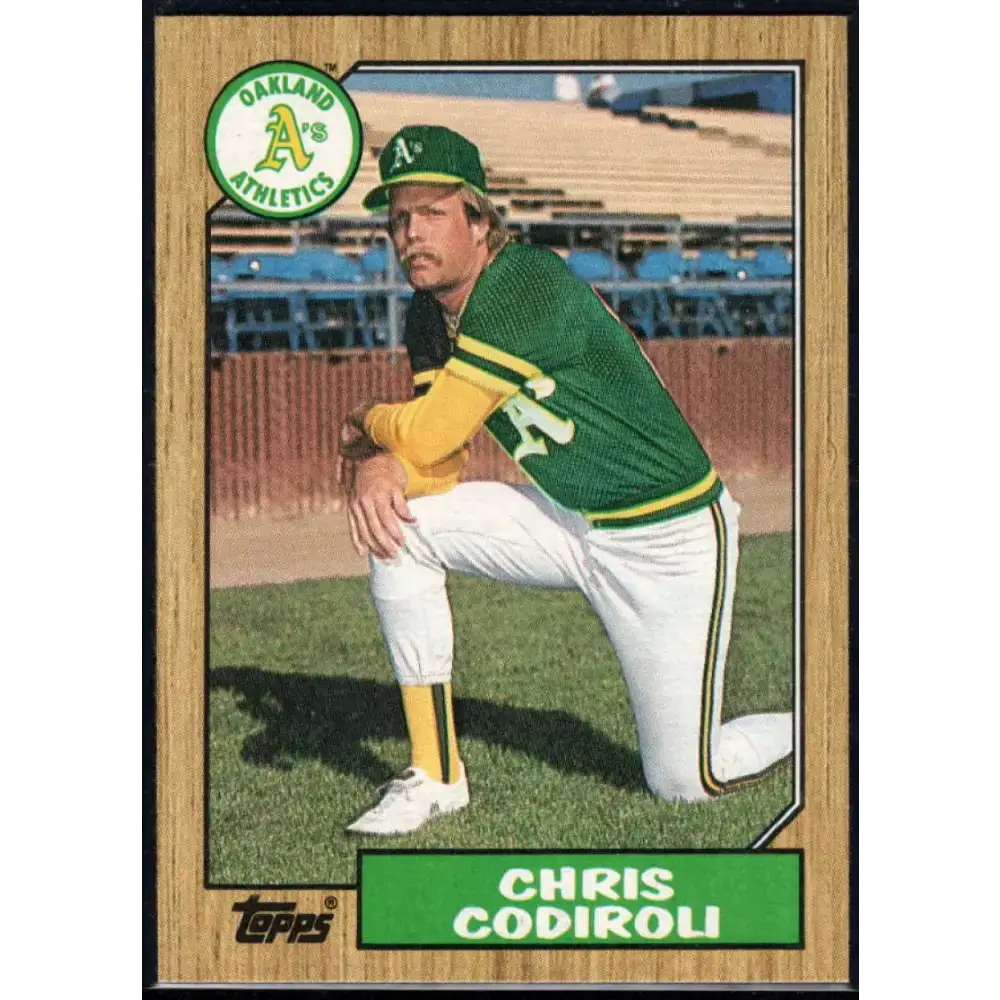 1987 Topps #217 Chris Codiroli EX Excellent Oakland Athletics Baseball Card - Baseball Card Single