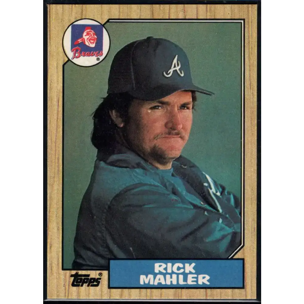 1987 Topps #242 Rick Mahler EX Excellent Atlanta Braves Baseball Card - Baseball Card Single