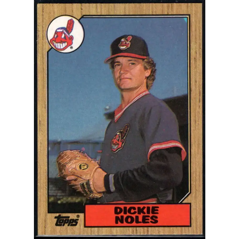 1987 Topps #244 Dickie Noles EX Excellent Cleveland Indians Baseball Card - Baseball Card Single