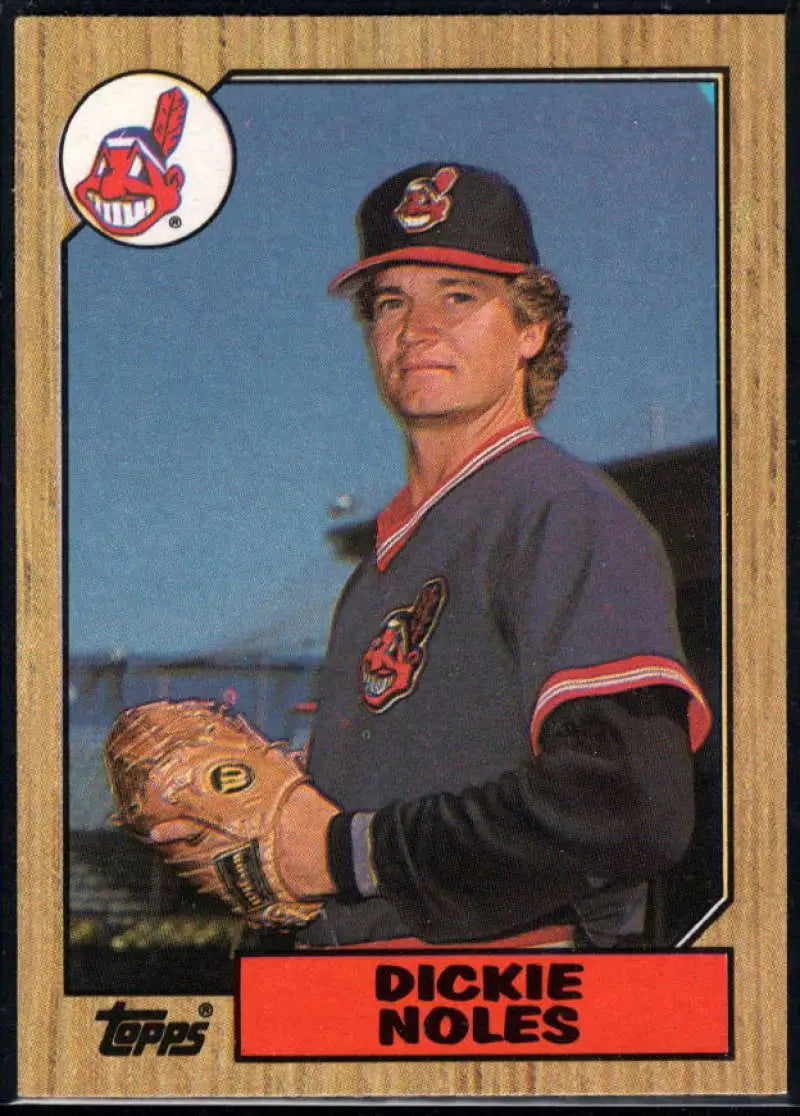 1987 Topps #244 Dickie Noles EX Excellent Cleveland Indians Baseball Card - Baseball Card Single