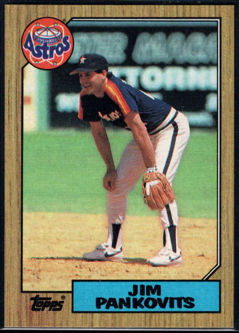 1987 Topps #249 Jim Pankovits EX Excellent Houston Astros Baseball Card - Baseball Card Single
