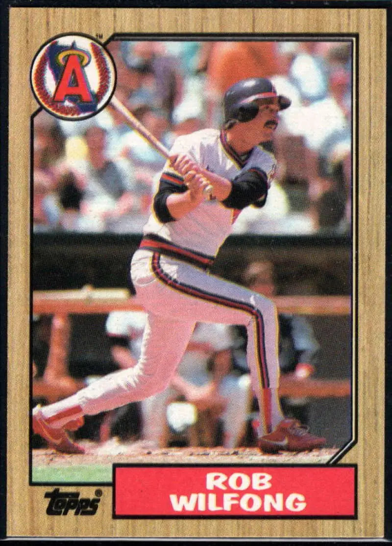 1987 Topps #251 Rob Wilfong EX Excellent California Angels Baseball Card - Baseball Card Single