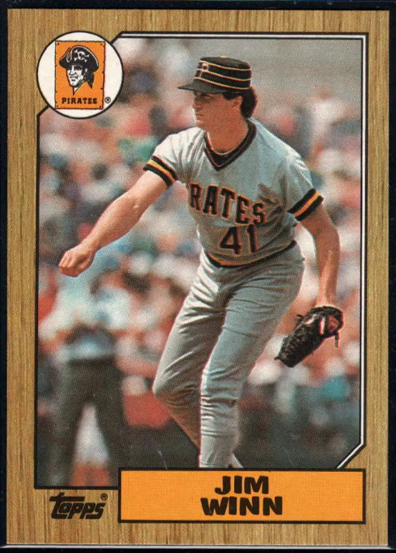 1987 Topps #262 Jim Winn EX Excellent Pittsburgh Pirates Baseball Card - Baseball Card Single