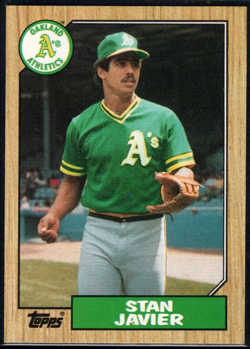 1987 Topps #263 Stan Javier EX Excellent Oakland Athletics Baseball Card - Baseball Card Single