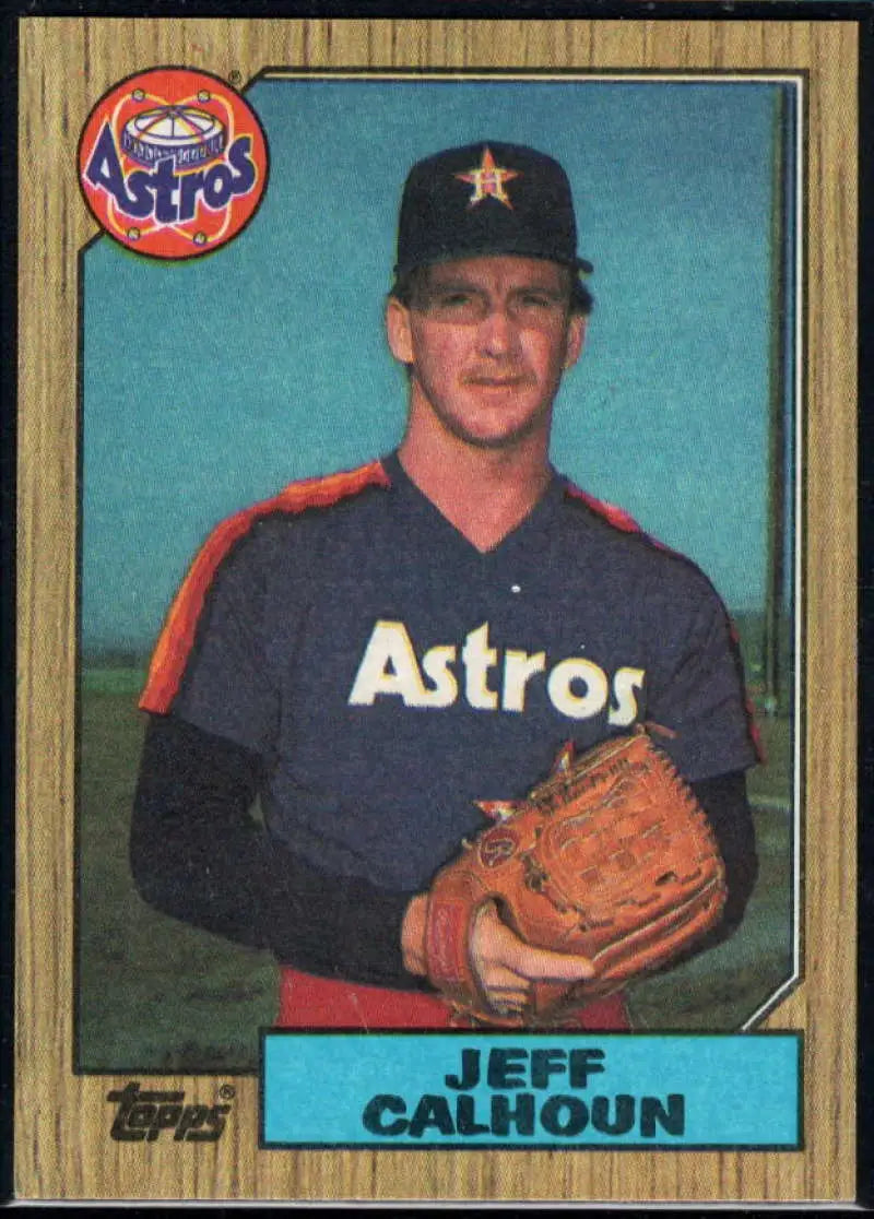 1987 Topps #282 Jeff Calhoun EX Excellent Houston Astros Baseball Card - Baseball Card Single