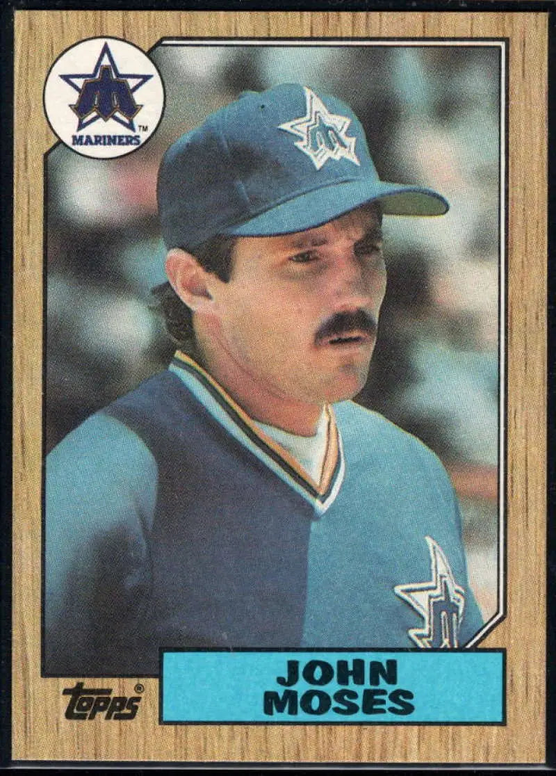 1987 Topps #284 John Moses EX Excellent Seattle Mariners Baseball Card - Baseball Card Single
