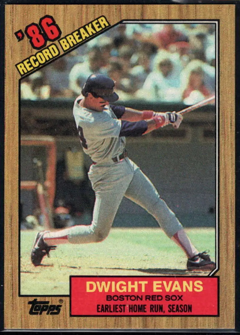 1987 Topps #3 Dwight Evans EX Excellent Boston Red Sox Baseball Card - Baseball Card Single