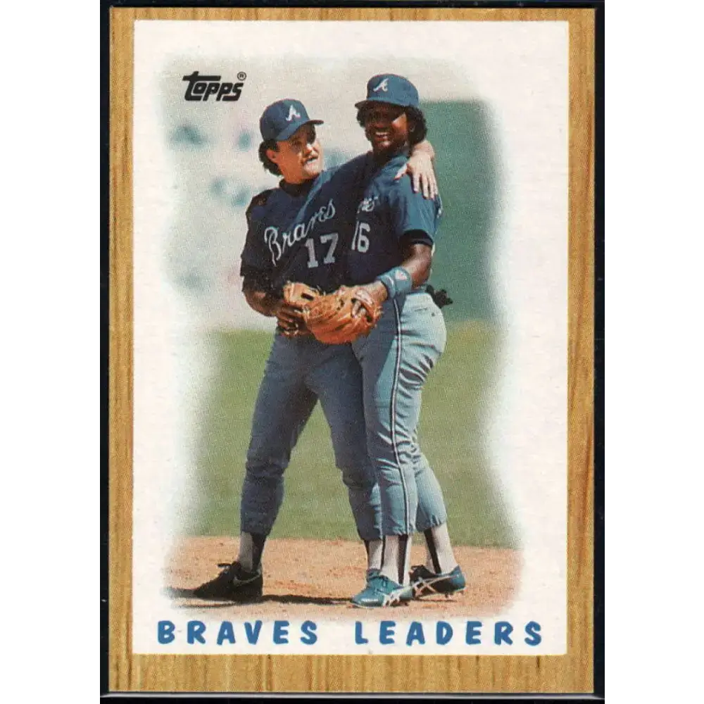 1987 Topps #31 Glenn Hubbard/Rafael Ramirez EX Excellent Atlanta Braves Baseball Card - Baseball Card Single