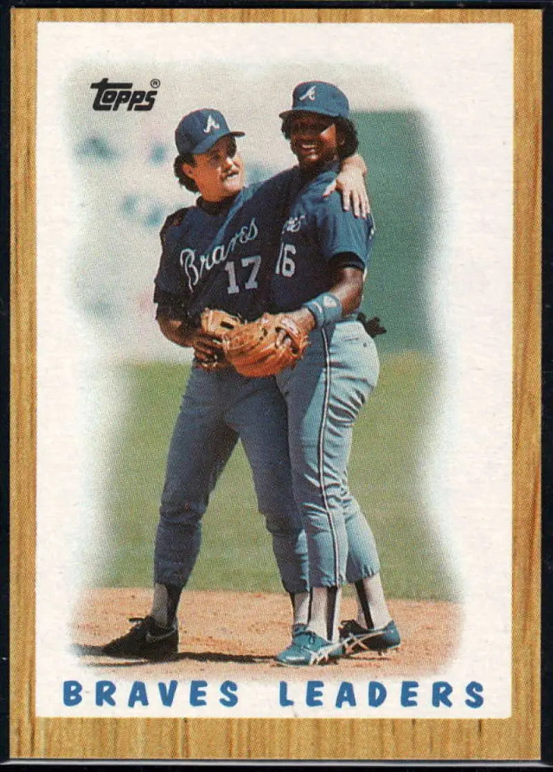 1987 Topps #31 Glenn Hubbard/Rafael Ramirez EX Excellent Atlanta Braves Baseball Card - Baseball Card Single