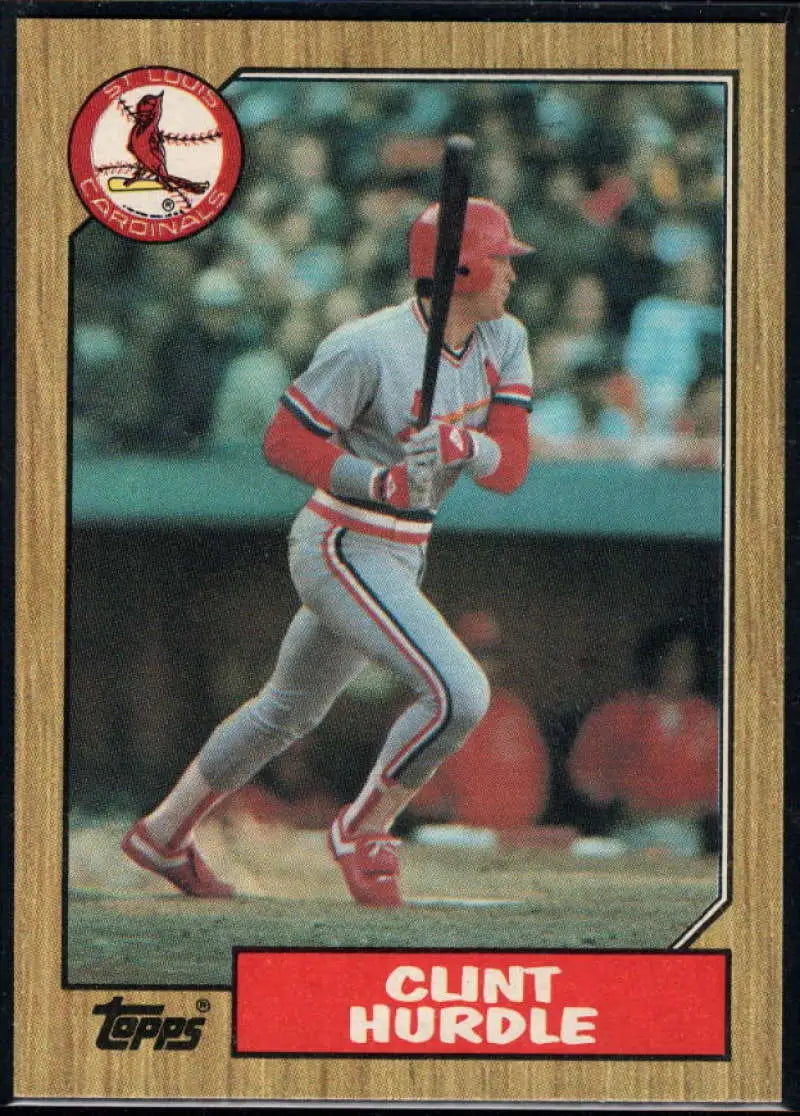 1987 Topps #317 Clint Hurdle EX Excellent St. Louis Cardinals Baseball Card - Baseball Card Single