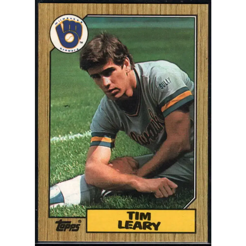 1987 Topps #32 Tim Leary EX Excellent Milwaukee Brewers Baseball Card - Baseball Card Single