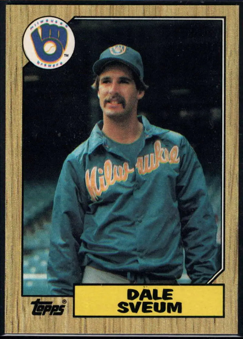 1987 Topps #327 Dale Sveum EX Excellent Milwaukee Brewers Baseball Card - Baseball Card Single