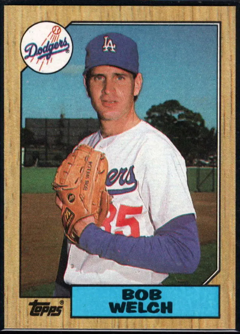 1987 Topps #328 Bob Welch EX Excellent Los Angeles Dodgers Baseball Card - Baseball Card Single
